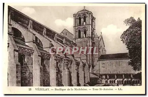 Cartes postales Vezelay Basilique de la Madeleine Tour St Antoine