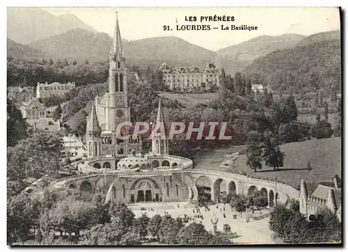 Cartes postales Les Pyrenees Lourdes La Basilique