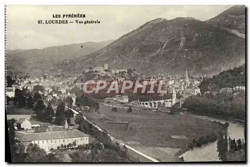 Cartes postales Les Pyrenees Lourdes Vue generale