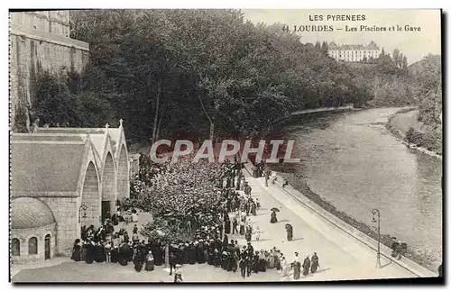 Cartes postales Les Pyrenees Lourdes Les Piscines et le Gave