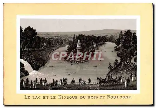 Cartes postales Paris Le Lac Et Le Kiosque Du Bois De Boulogne