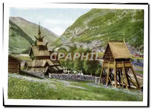 Moderne Karte Borgund Stavkirke Loerdal