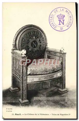 Cartes postales Rueil Le Chateau de la Malmaison Trone de Napoleon 1er