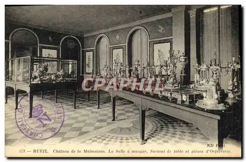 Cartes postales Rueil Chateau de la Malmaison La Salle a manger Surtout de table et pieces d'orfevrerie