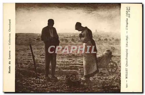 Cartes postales Musee du Louvre Collection Chauchard Millet L&#39angelus