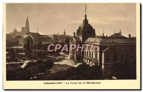 Ansichtskarte AK Strabourg La Place de la Republique