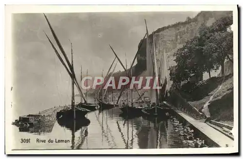 Cartes postales Rive du Leman Bateaux Suisse