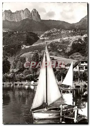 Cartes postales moderne Lac d&#39Annecy Le Port de Talloires Bateau