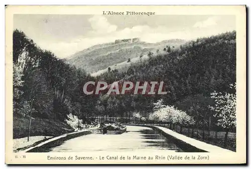 Cartes postales L&#39Alsace Pittoresque Environs de Saverne Le Canal de la Marne au Rhin