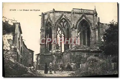 Cartes postales Etain Le Choeur de L&#39Eglise Militaria