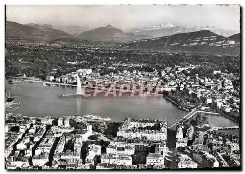 Cartes postales moderne Geneve Le jet d&#39eau et le Mont Blanc