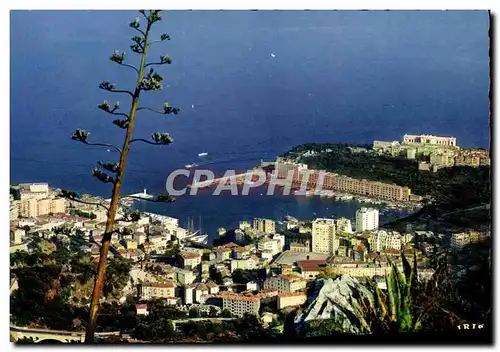 Cartes postales moderne Principaute de Monaco Vue Generale prise de la Turbie