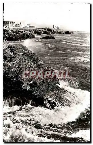 Cartes postales moderne Sur La Cote Bleue entre Croix De Vie et Sion Tempete sur la corniche