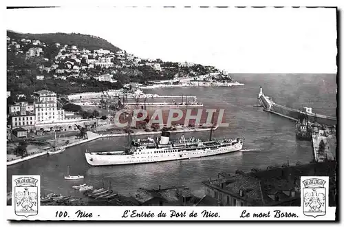 Cartes postales moderne Nice L&#39Entree du Part de Nice Le mont Boron Bateau