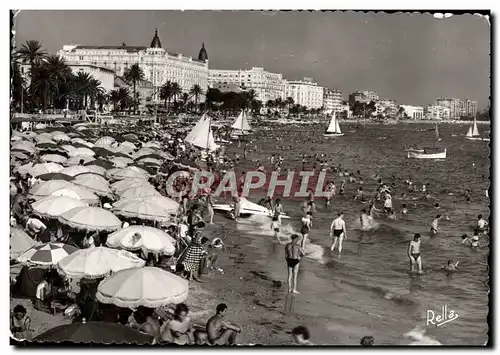 Moderne Karte La Cote D&#39Azur Cannes La Plage de la Croisette