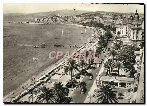 Cartes postales moderne La Cote D'Azur Cannes Vue Generale Sur La Promenade De La Croisette Et Le Scquet