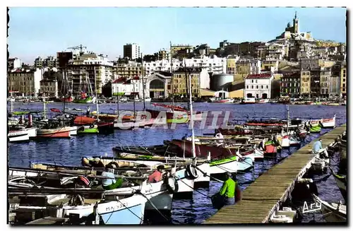 Moderne Karte Marseille Barques de Peche dans le Port Bateaux