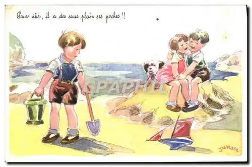 Cartes postales Enfants a la place Jansen