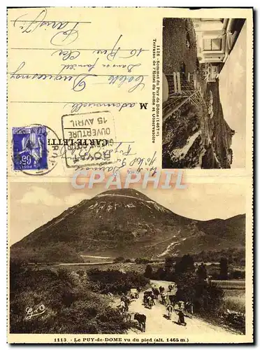 Carte depliante Le Puy De Dome vu du pied Hotel du Dome