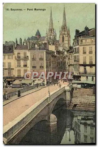 Ansichtskarte AK Bayonne Pont Marengo (carte toilee)