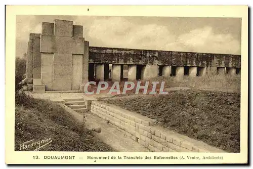 Ansichtskarte AK Douaumont Monument de la Tranchee des Balonnettes Militaria