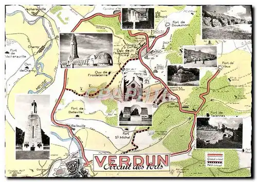 Cartes postales moderne Verdun Circuit des forts Militaria