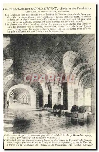 Cartes postales Cloitre de L'Ossuaire de Douaumont Militaria