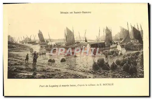 Ansichtskarte AK Musee De Saint Brieuc Port de Loguivy a maree basse d&#39apres le tableau de Bouille Bateaux