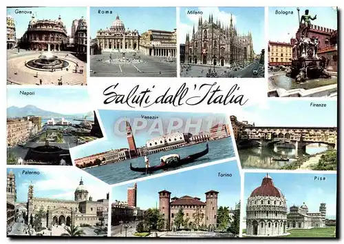 Cartes postales moderne Genova Roma Milano Bologne