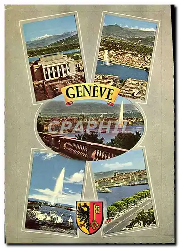 Cartes postales moderne Geneve Palais des Nations Vue aerienne La rade