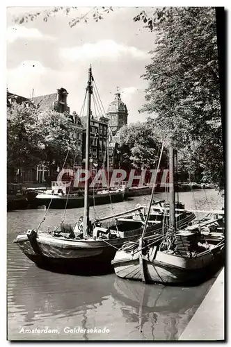 Cartes postales moderne Amsterdam Geldersekade Bateaux