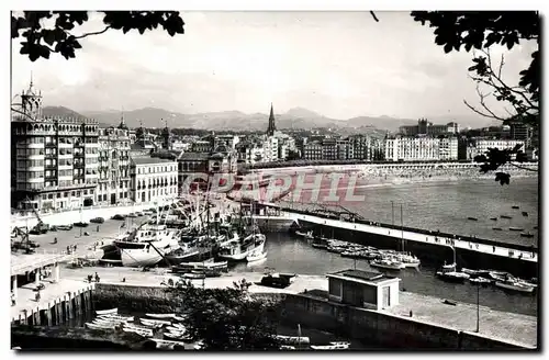 Cartes postales moderne San Sebstian Puerto y Bahia Bateaux