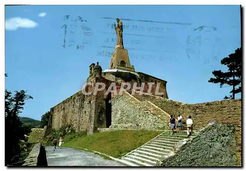 Moderne Karte San Sebastian Monumento al Sagrado Corazon en el monte Urgull