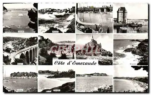 Cartes postales moderne Cote d'Emeraude Mont Saint Michel Cancale Parame St Malo St SErvan Dinan St Briac