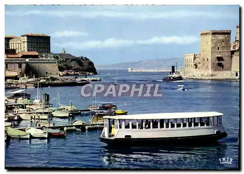 Cartes postales moderne Reflets De Provence Marseille L&#39Entree Du Vieux Port Le Phare Et Le Fort Saint Jean