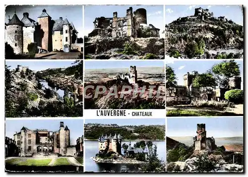 Cartes postales moderne L&#39Auvergne Chateaux Cordes Mural Chouvigny Tournoel Grangefort Chazeron