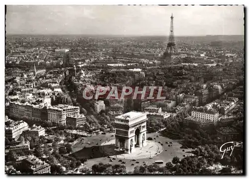 Cartes postales moderne En Avion Sur Paris La Place Et l&#39Arc De Triomphe l&#39Etoile