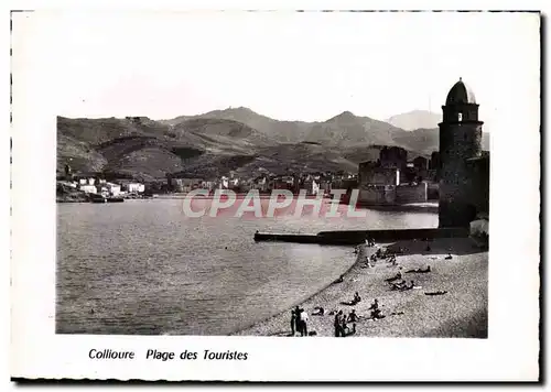 Moderne Karte Collioure Plage Des Touristes