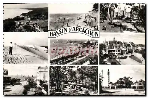 Moderne Karte Bassin d&#39Arcachon La corniche Plage des Abatilles Notre Dame des Passes La dune