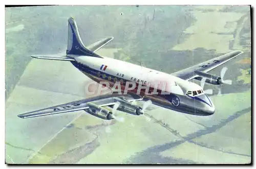 Moderne Karte Air France Vickers Viscount Silencieux Et Tres Rapide Avion