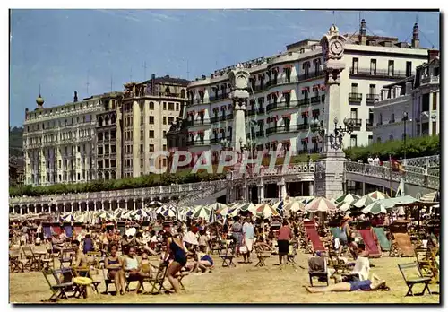 Cartes postales moderne San Sebastian Playa De La Concha Y Relojes