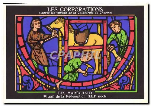 Cartes postales Les Corporations D&#39Apres Les Vitraux De La Cathedrale De Chartres Les marechaux