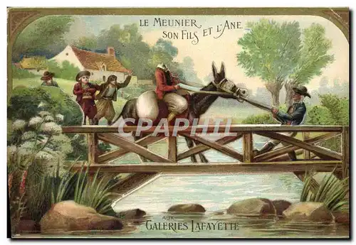 Cartes postales Le Meunier Son Fils Et L&#39Ane Aux Galeries Lafayette