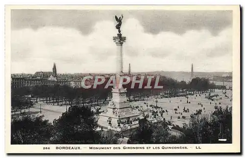 Cartes postales Bordeaux Monument Des Girondins Et Les Quinconces