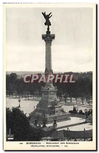 Cartes postales Bordeaux Monument Des Girondins