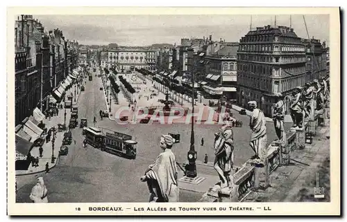 Cartes postales Bordeaux Les Allees De Tourny Vues Du Theatre Tramway