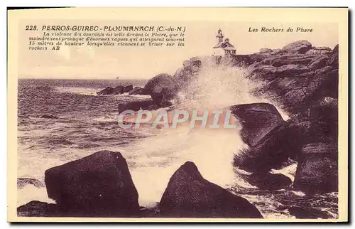 Ansichtskarte AK Perros Guirec Ploumanach Les Rochers Du Phare