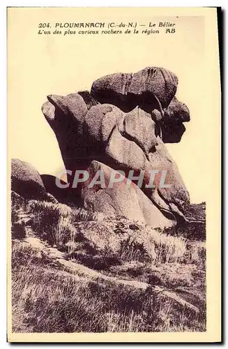 Cartes postales Ploumanach Le Belier L'Un Des Plus Curieux Rochers De La Region