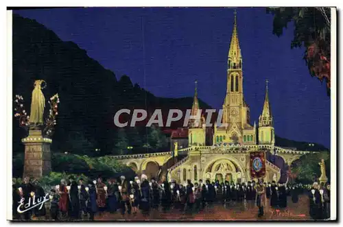 Cartes postales moderne Lourdes La Procession aux Flambeaux