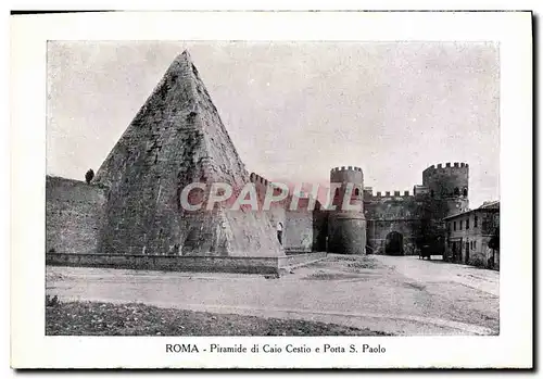 Ansichtskarte AK Roma Piramide Di Caio Cestio E Porta S Paolo